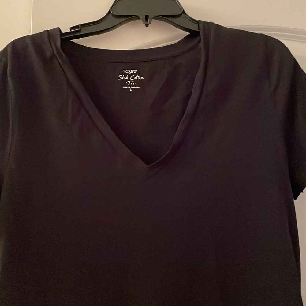 J.Crew Factory Vintage Slub V Neck T-Shirt - Picture 10 of 11